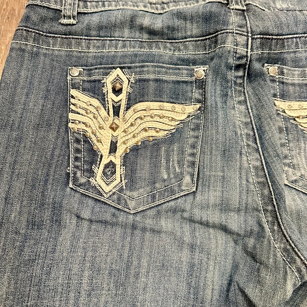 Women’s Boot Cut Jeans in Indigo Blue - Picture 4 of 8